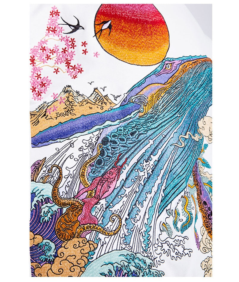 Embroidered Coastal Hoodie