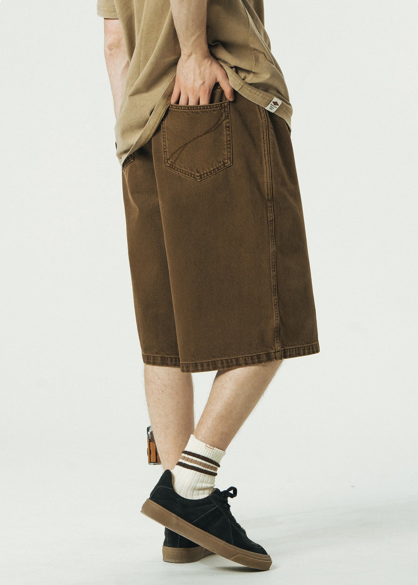 714street Japanese Distressed Denim Shorts