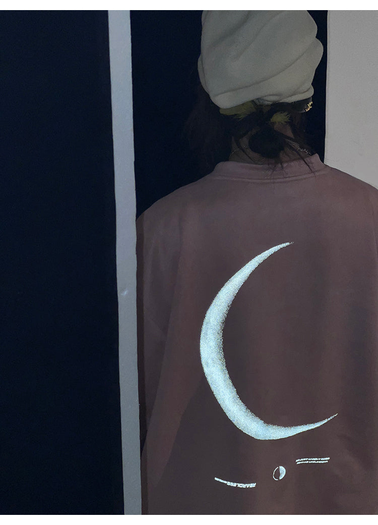 BJHG 3M Reflective Crescent Moon T-Shirt