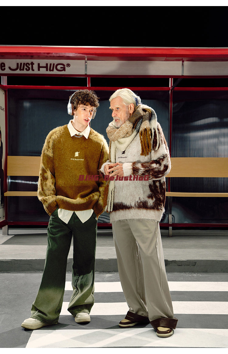 BJHG Textured Jacquard Knit Sweater