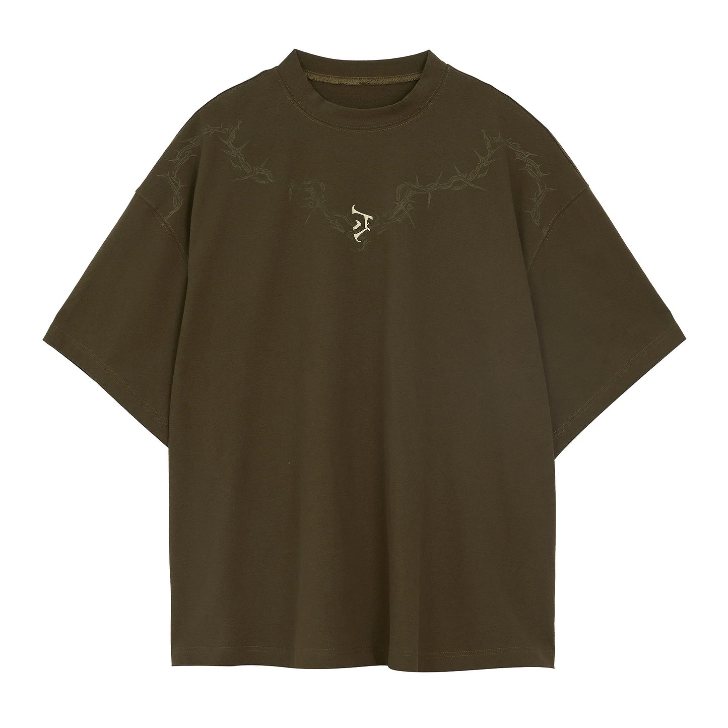 JHYQ Thorn Design Collar T-Shirt