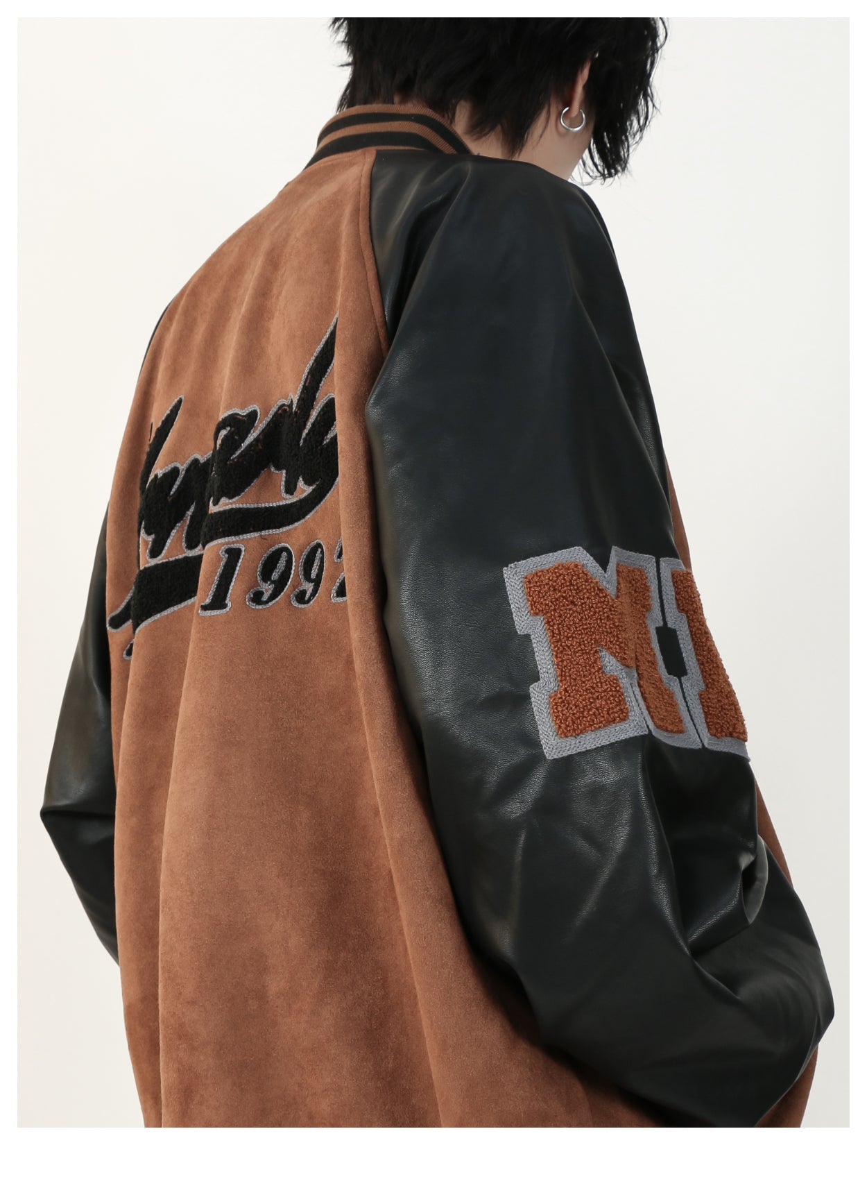MRNEARLY Vintage 1997 Suede Varsity Jacket