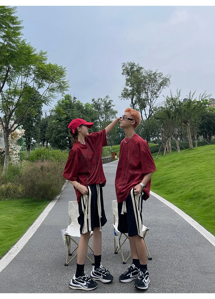 BJHG Velour Wide-Leg Lounge Shorts