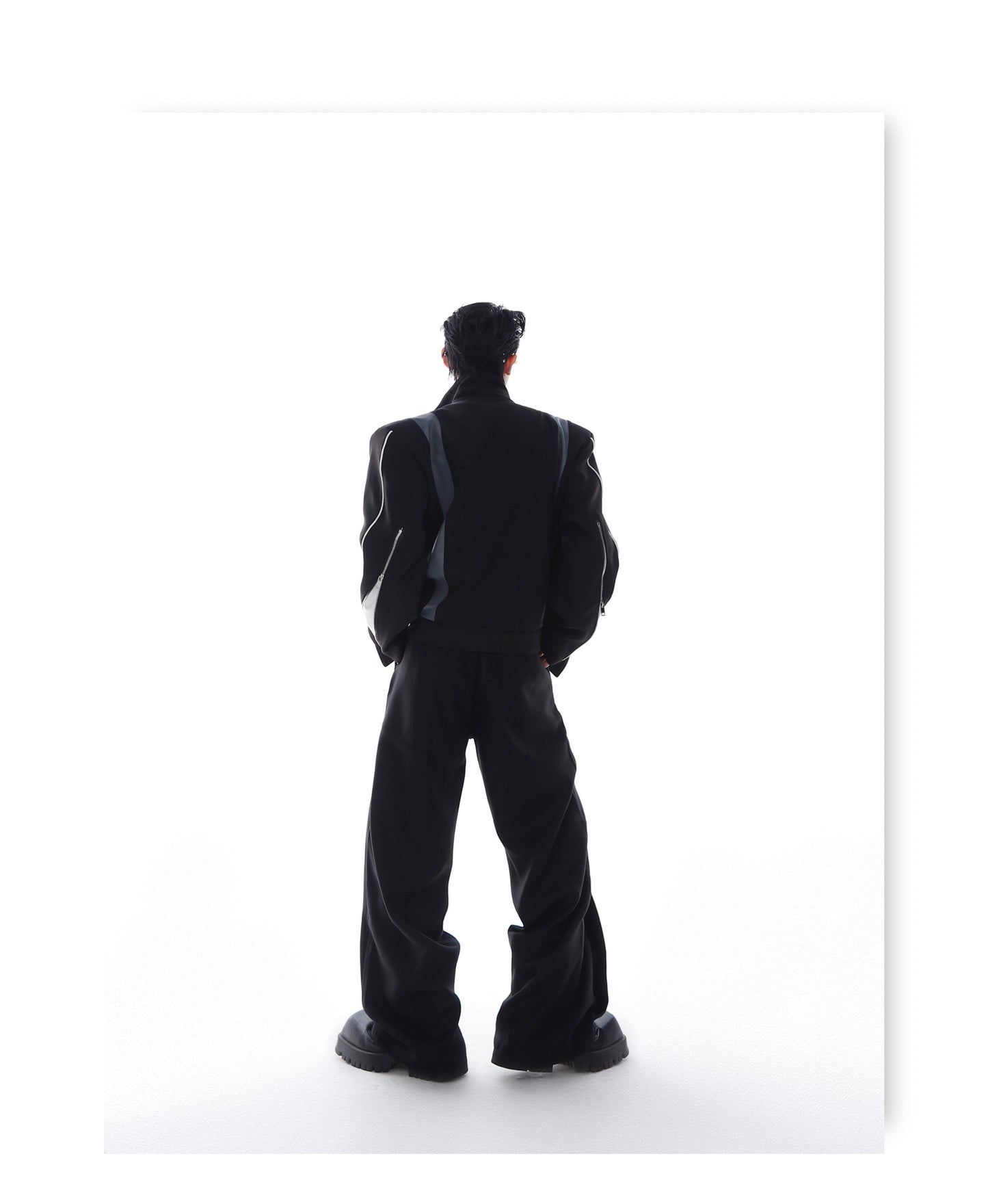 CulturE Contrast-Panel Biker Jacket