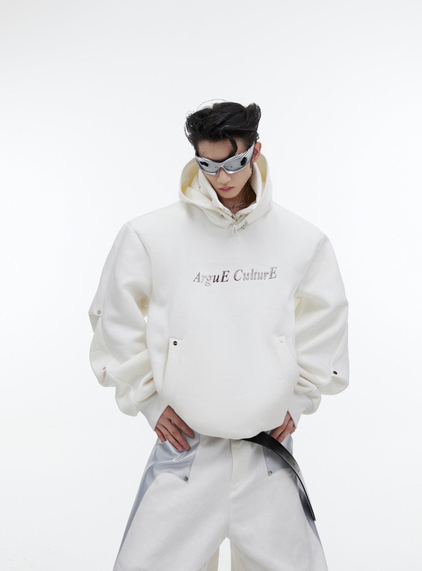 CulturE Logo Hoodie with Silver Stud Accents