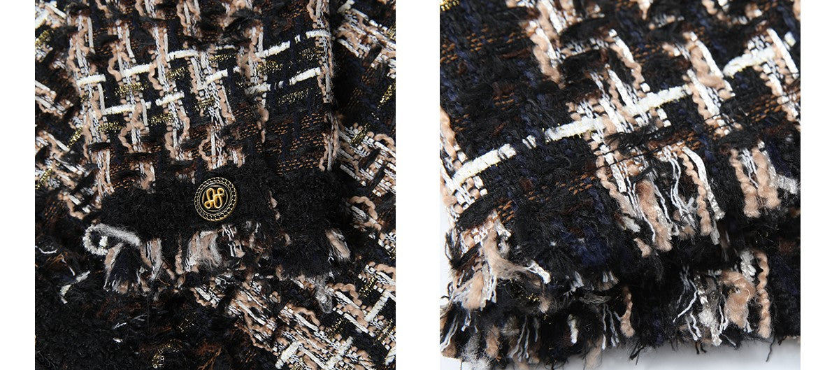 King Prince Vintage Plaid Tweed Jacket