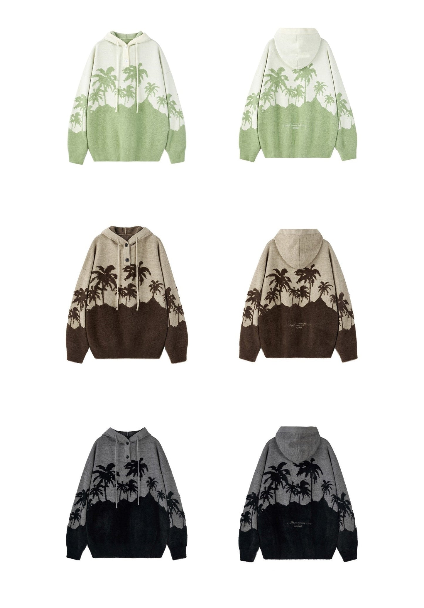 PCLP 'King Palm' Knitted Hoodie