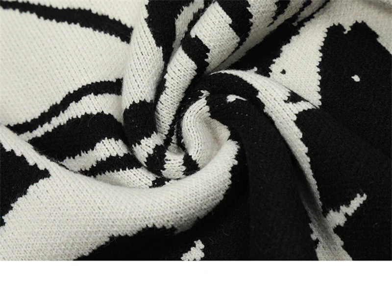 Skeleton-Themed Knit Sweater