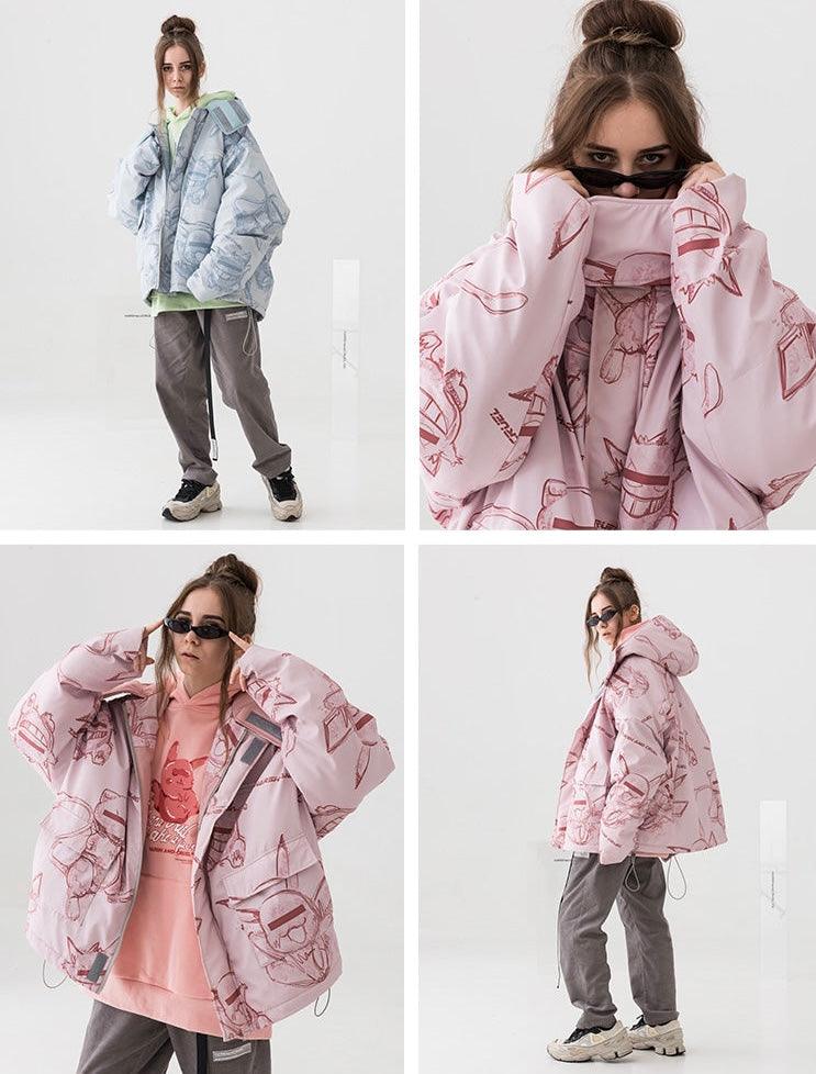 Harsh & Cruel Blinded Monsters Parka Coat