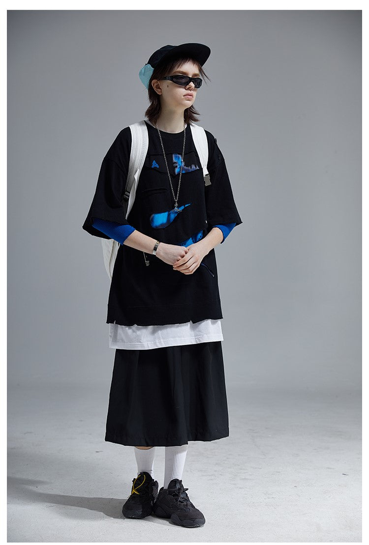 Sliced Layered Tee by A SQUARE ROOT