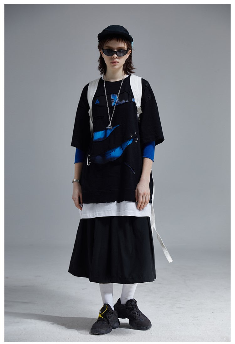 Sliced Layered Tee by A SQUARE ROOT