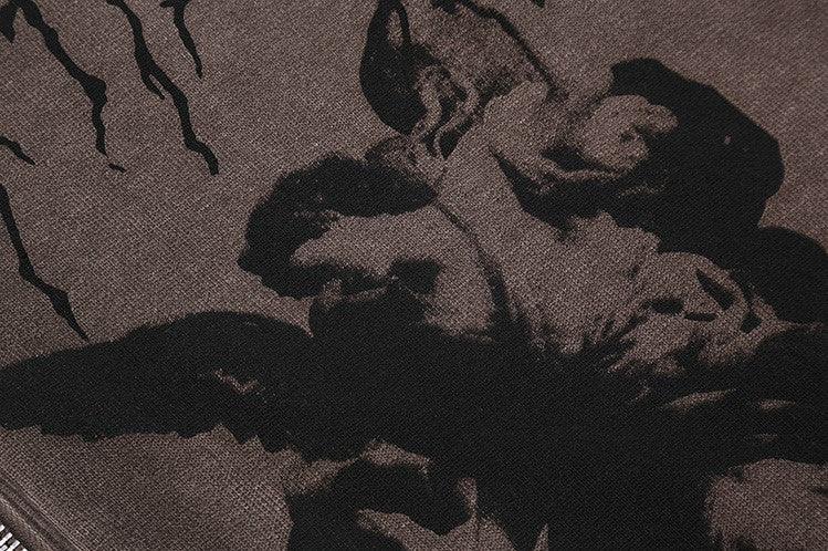 Embroidered Angel Zip-Up Jacket