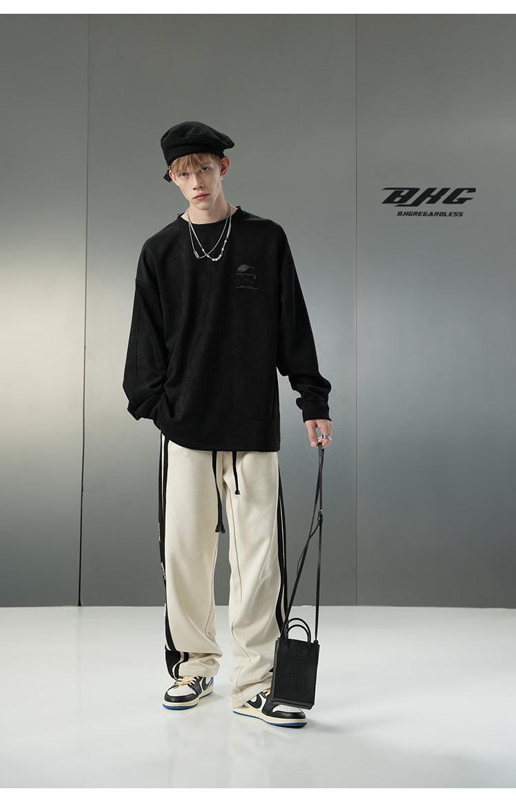 BJHG Velour Wide-Leg Lounge Trousers