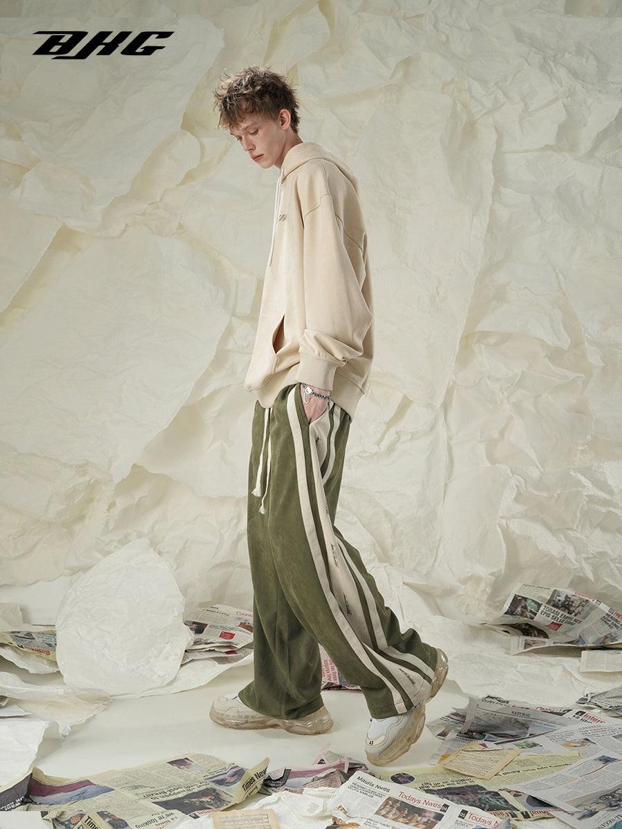 BJHG Velour Wide-Leg Lounge Trousers