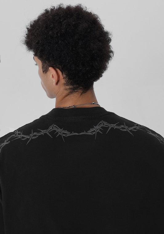 JHYQ Distressed Long Sleeve with Torn Collar