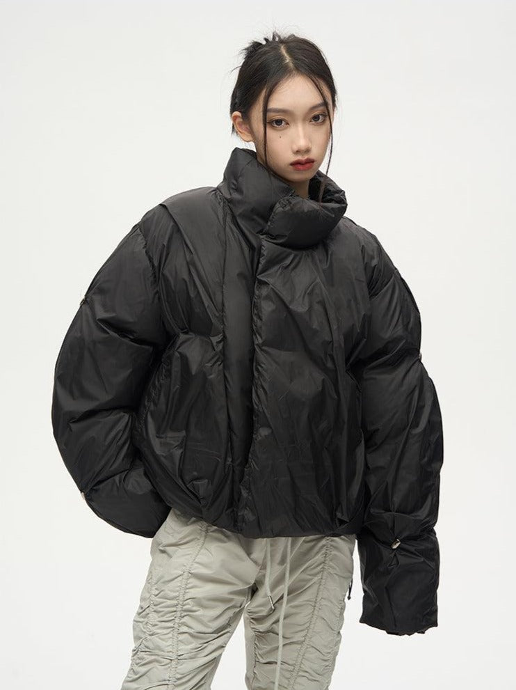 77F7GHT Layered Puffer Jacket