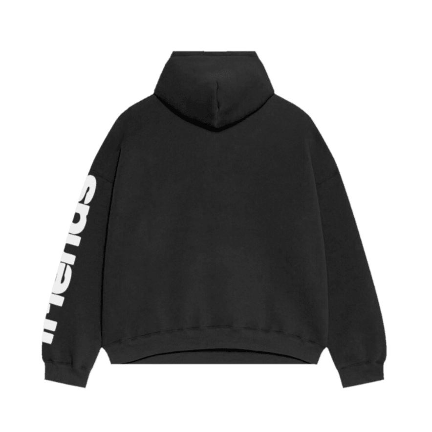 Kawaii-Inspired Black 'Friends' Hoodie