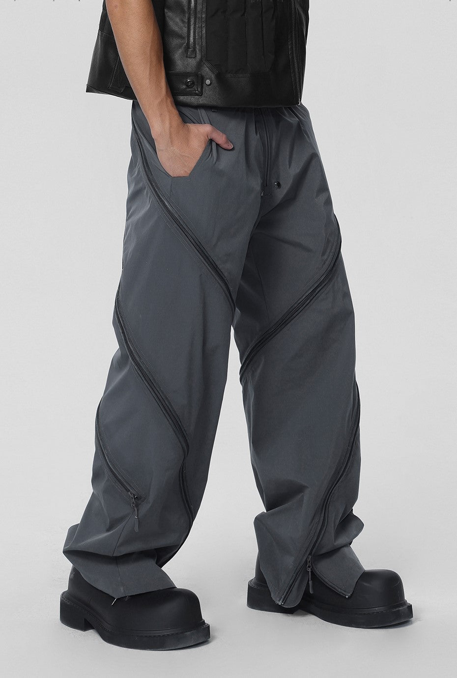 JHYQ Vertical Zip Utility Cargo Pants
