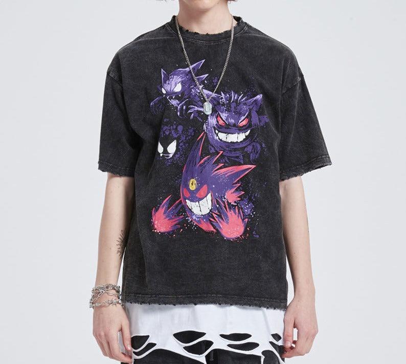 Retro Distressed 'Ghosts' Oversized T-Shirt