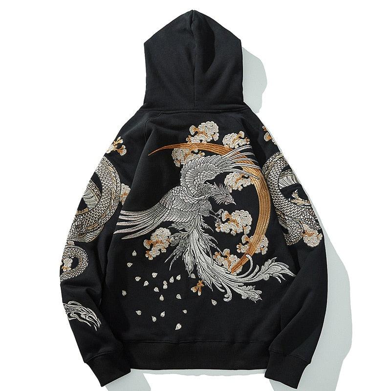 Phoenix Embroidery Hoodie