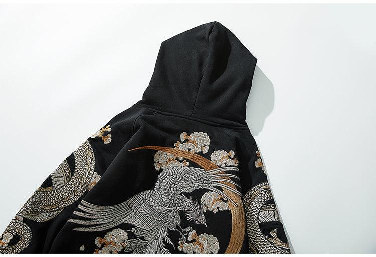 Phoenix Embroidery Hoodie