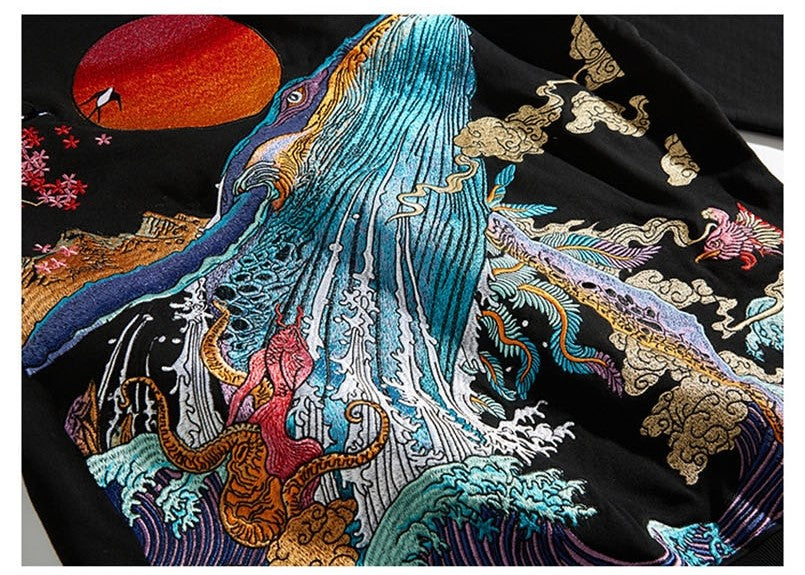 Embroidered Coastal Hoodie