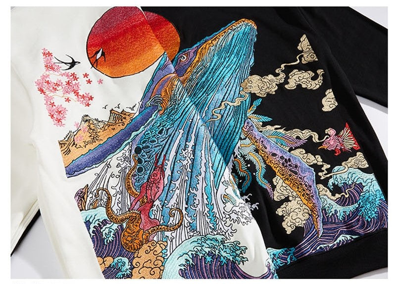 Embroidered Coastal Hoodie