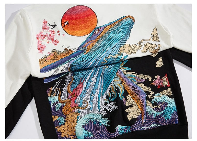 Embroidered Coastal Hoodie