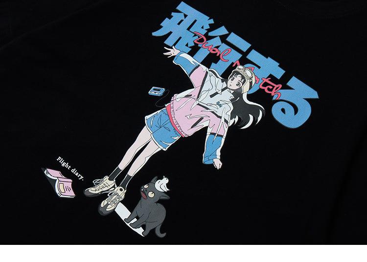 Anime-Inspired Cat Girl T-Shirt