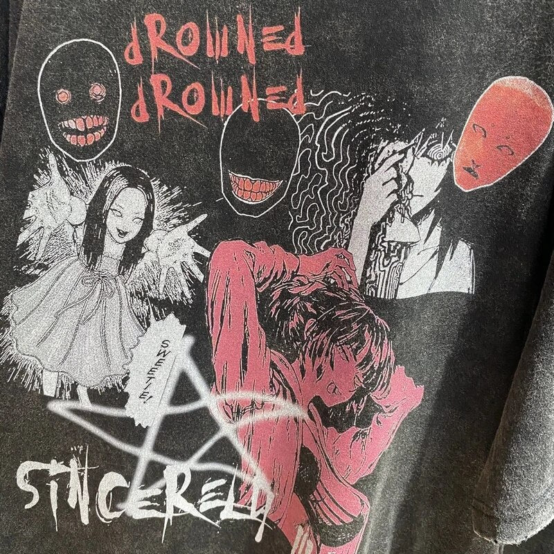 Retro Washed 'Tomie' Oversized T-Shirt