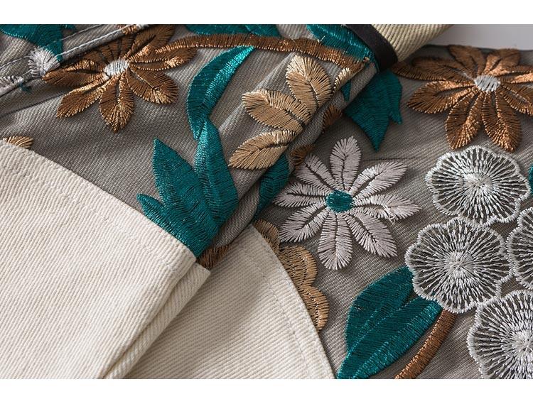 Floral Embroidery Patchwork Jacket