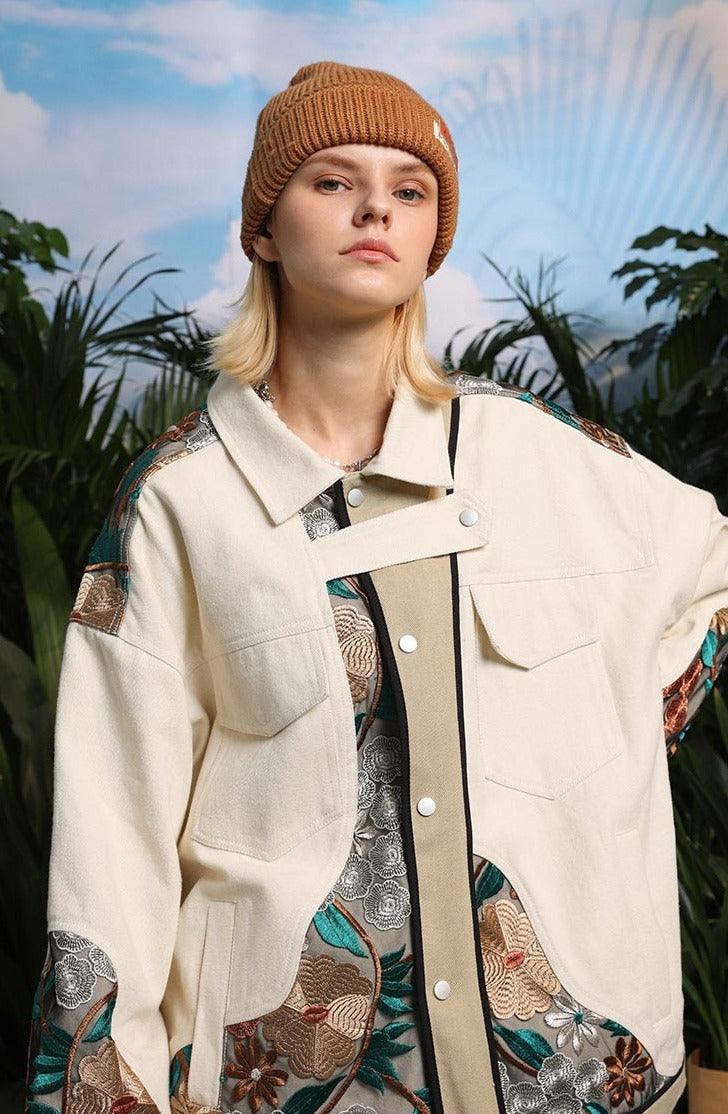 Floral Embroidery Patchwork Jacket