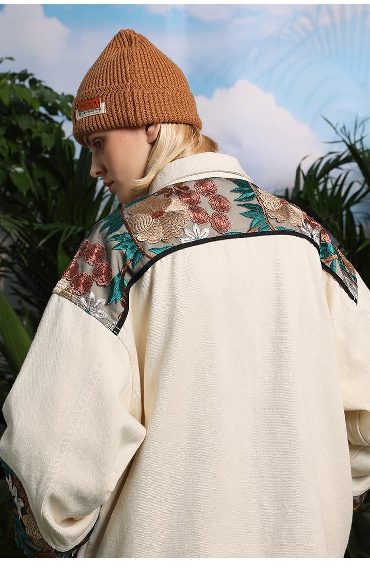 Floral Embroidery Patchwork Jacket