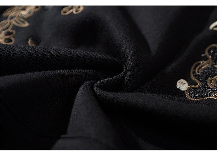 Fox Design Embroidered Hoodie