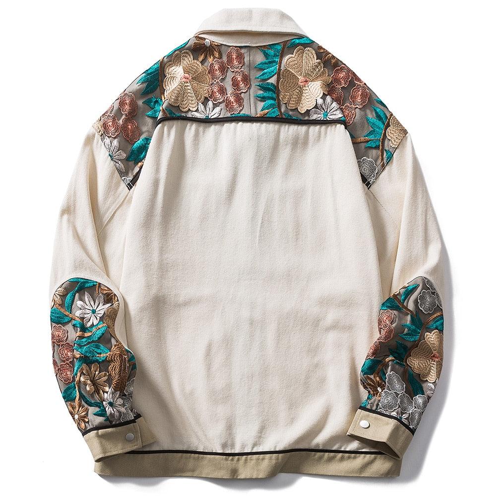 Floral Embroidery Patchwork Jacket