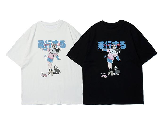 Anime-Inspired Cat Girl T-Shirt