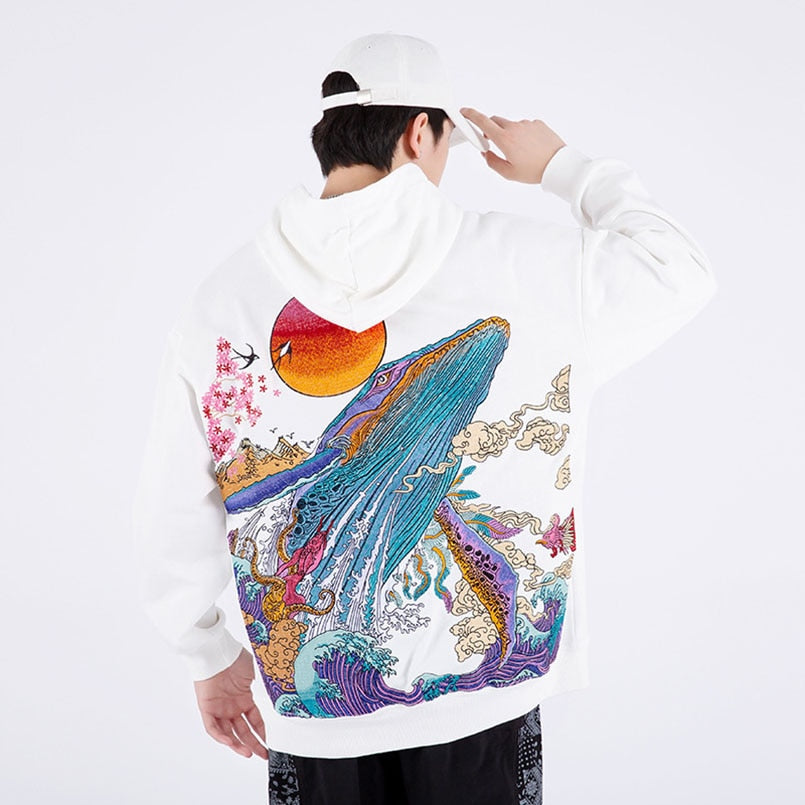 Embroidered Coastal Hoodie