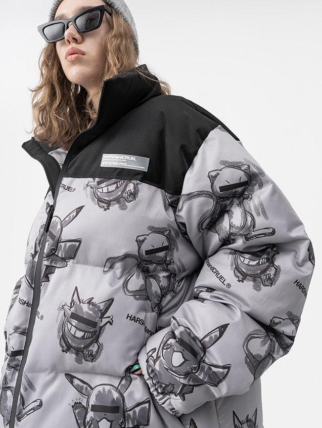 Harsh & Cruel Blinded Monsters Puffer Jacket