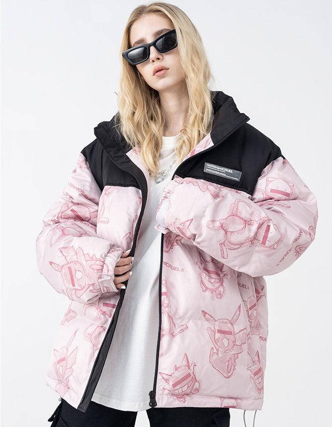 Harsh & Cruel Blinded Monsters Puffer Jacket