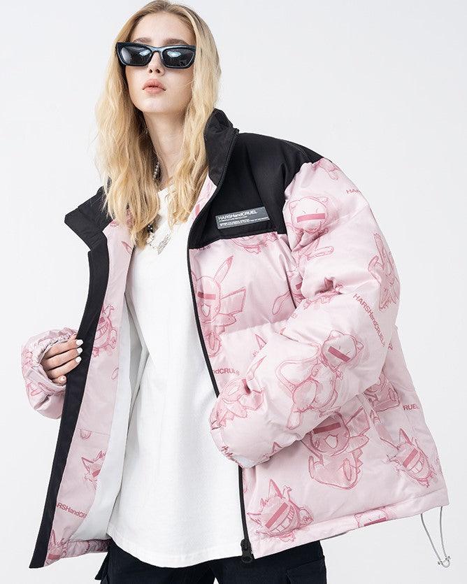 Harsh & Cruel Blinded Monsters Puffer Jacket