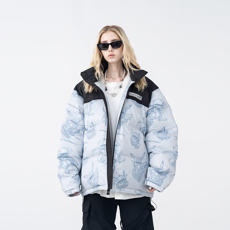 Harsh & Cruel Blinded Monsters Puffer Jacket