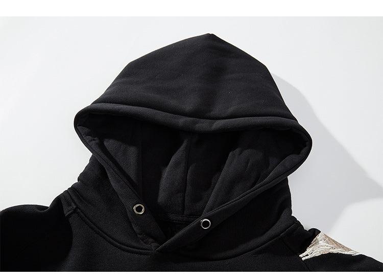 Fox Design Embroidered Hoodie