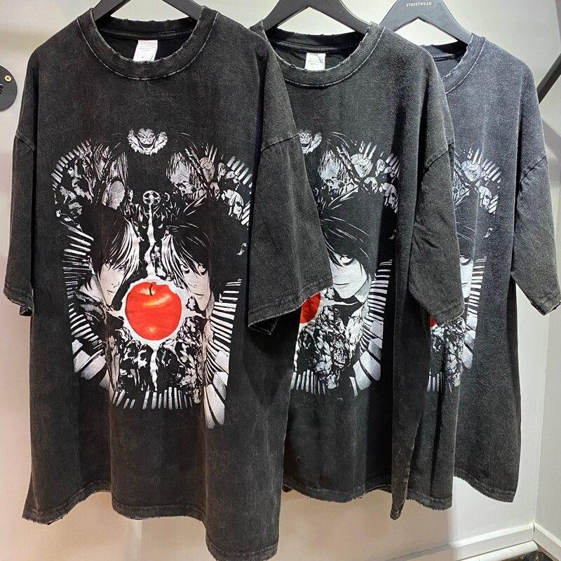 Retro Distressed Death Note T-Shirt
