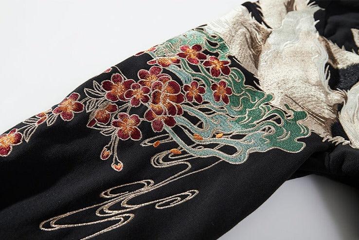 Fox Design Embroidered Hoodie