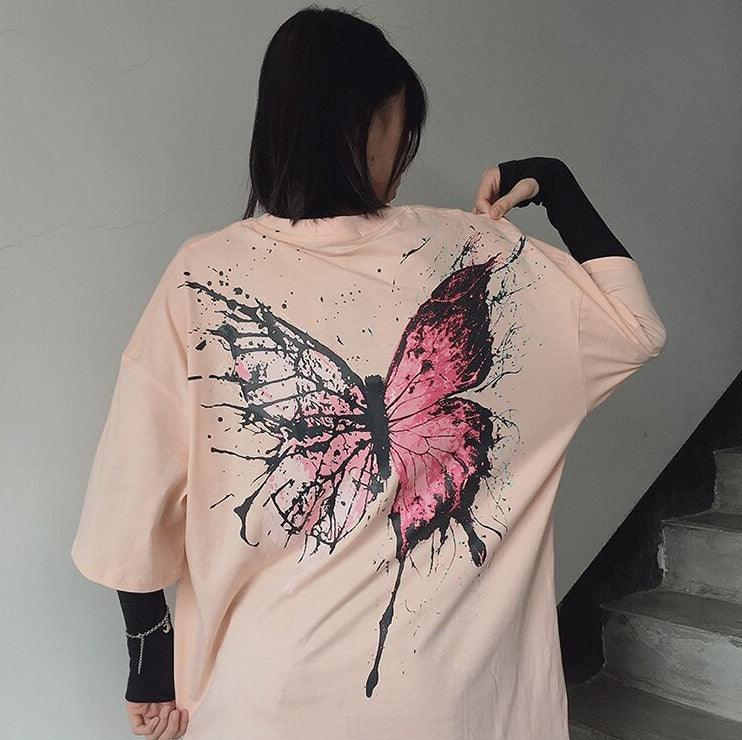 Painted Butterfly Graphic T-Shirt