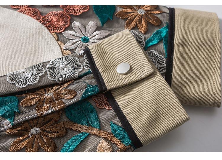 Floral Embroidery Patchwork Jacket