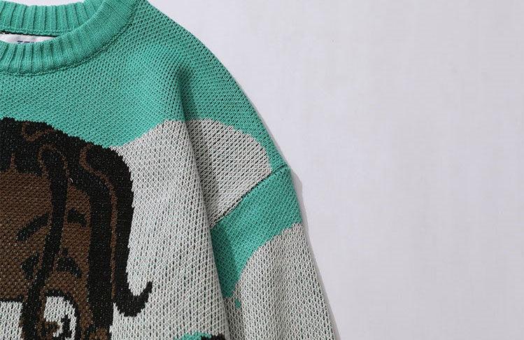 Anime-Inspired 'Smile' Knit Sweater