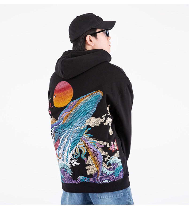 Embroidered Coastal Hoodie