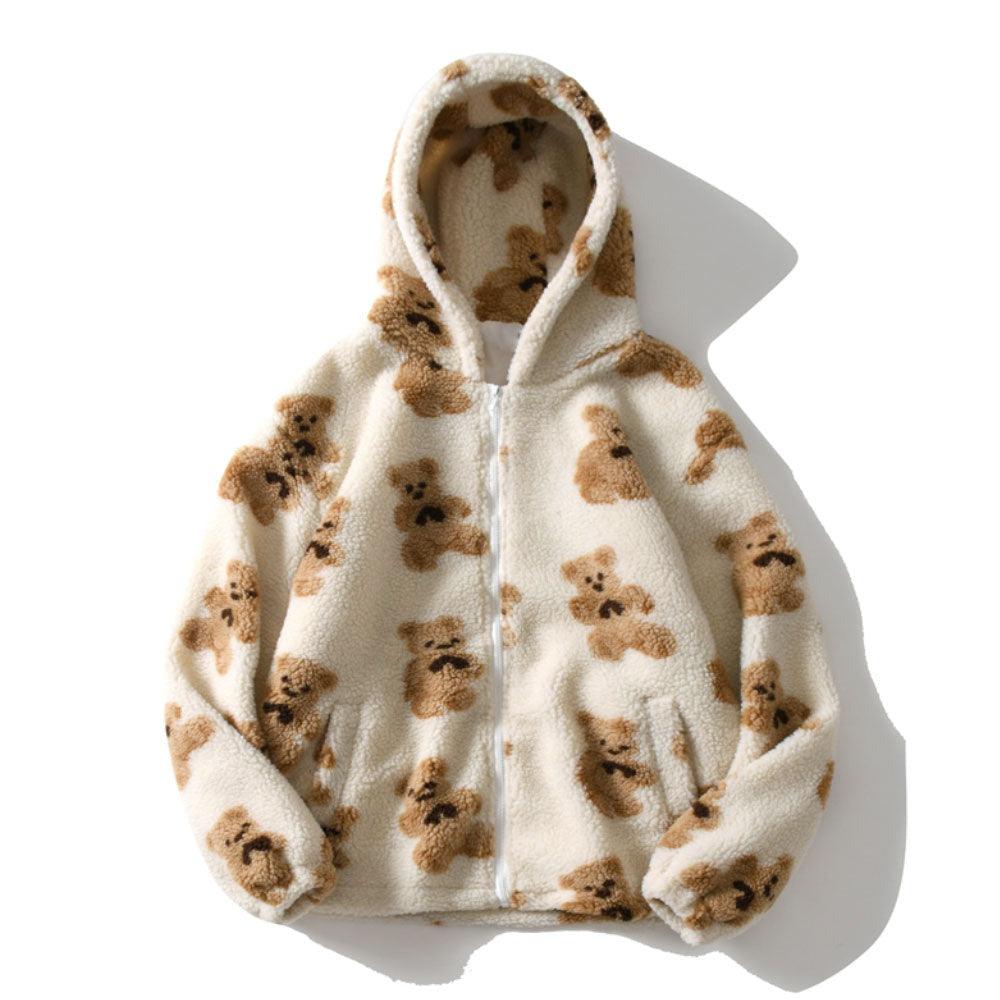 Teddy Bear Fleece Jacket with Hood