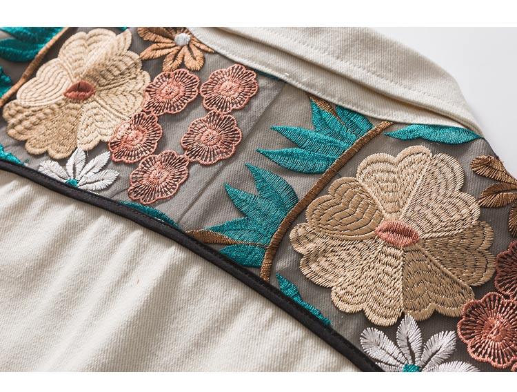 Floral Embroidery Patchwork Jacket